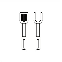 spatula vector icon line template