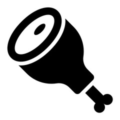 Meat Grocery solid glyph icon