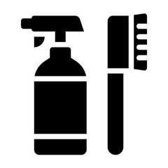 Cleaning Supplies solid glyph icon