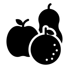 Various Fruits solid glyph icon