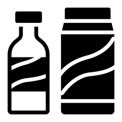 Milk ot Dairy Product solid glyph icon