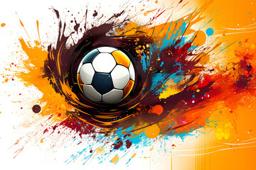 Abstract Soccer layout design , football , background Illustration.