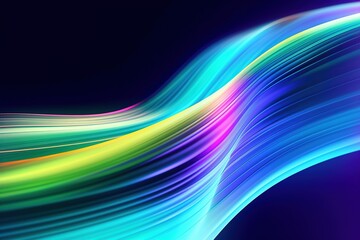 Obraz premium abstract futuristic background with pink blue glowing neon moving high speed wave lines and bokeh lights. Data transfer concept Fantastic wallpaper
