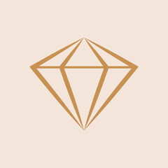 Pure Elegance: Minimalist Diamond Symbol in Vector - Versatile, Clean, and Crisp Design for Luxury Aesthetics