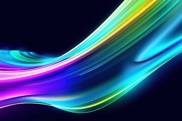 Naklejka premium abstract futuristic background with pink blue glowing neon moving high speed wave lines and bokeh lights. Data transfer concept Fantastic wallpaper