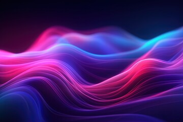Fototapeta premium abstract futuristic background with pink blue glowing neon moving high speed wave lines and bokeh lights. Data transfer concept Fantastic wallpaper