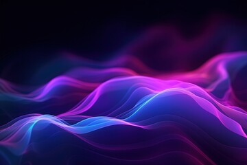 Fototapeta premium abstract futuristic background with pink blue glowing neon moving high speed wave lines and bokeh lights. Data transfer concept Fantastic wallpaper