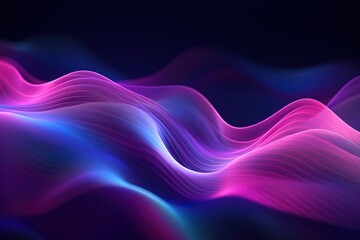 Obraz premium abstract futuristic background with pink blue glowing neon moving high speed wave lines and bokeh lights. Data transfer concept Fantastic wallpaper