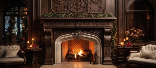 Gorgeous fire feature in a house.