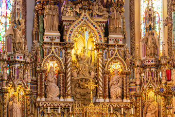 Fototapeta premium Notre-Dame Cathedral Basilica, Canada, architecture, public