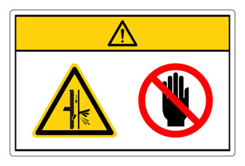 Caution Moving Part Cause Injury Do Not Touch Symbol Sign, Vector Illustration, Isolate On White Background Label. EPS10