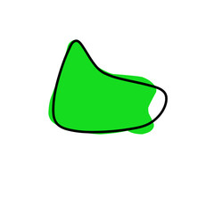 Organic green amoeba blob shape