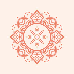Floral Mandala Emblem Vector - Nature's Beauty and Intricate Symmetry in Captivating Design