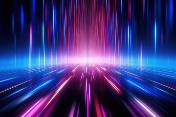 Fototapeta premium abstract futuristic background with gold PINK blue glowing neon moving high speed wave lines and bokeh lights. Data transfer concept Fantastic wallpaper