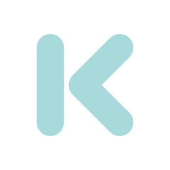 Monogram initial K letter mark logo design. Monogram design vector K logo. Monogram initial letter mark K logo. Design simple K monogram.