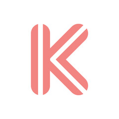 Monogram initial K letter mark logo design. Monogram design vector K logo. Monogram initial letter mark K logo. Design simple K monogram.