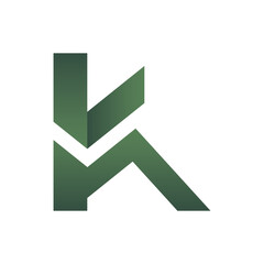 Monogram initial K letter mark logo design. Monogram design vector K logo. Monogram initial letter mark K logo. Design simple K monogram.