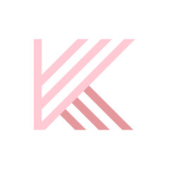 Monogram initial K letter mark logo design. Monogram design vector K logo. Monogram initial letter mark K logo. Design simple K monogram.