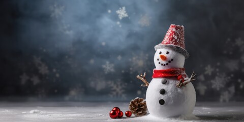 christmas - cute snowman with gifts for happy christmas and new year festival wallpaper