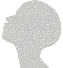 winter human illustration, snowy day