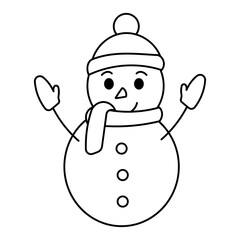 snowman snow winter hat gloves emoticon icon