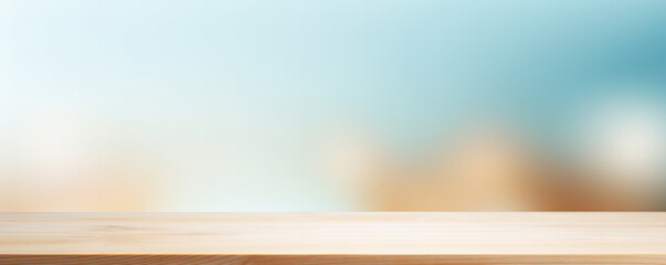 Wooden table top on blur background - can be used for display or montage your products. High...
