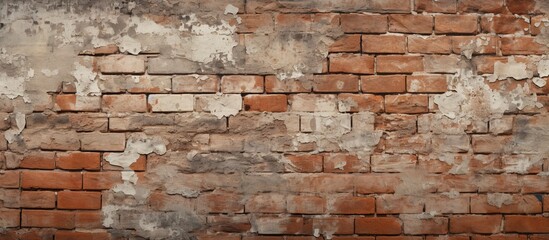 Textured brick wall covered in plaster.