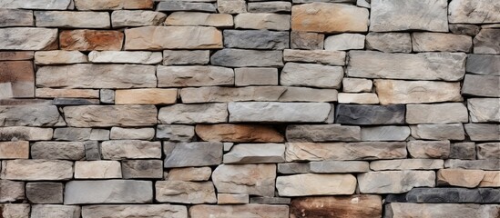Old stone wall made of rocks for background.