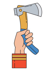 hand with axe icon
