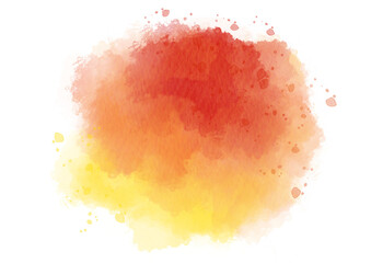 orange watercolor brush background