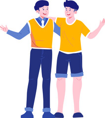 Friendship Day Character Illustration