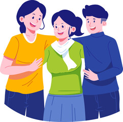 Friendship Day Character Illustration