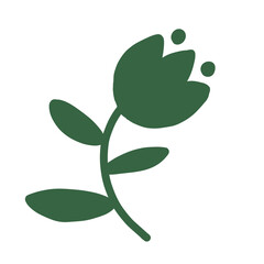 シンプルな花のラスター素材