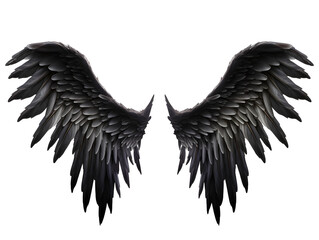 Demon wings isolated on white background