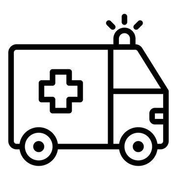 recommend clip art: Ambulance Vehicle outline icon