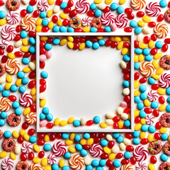 Fototapeta na wymiar frame with candies