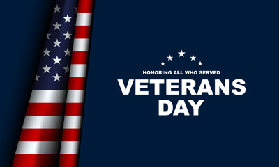 Fototapeta na wymiar Veterans Day Background Design.