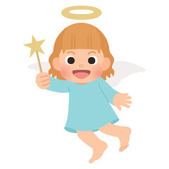 星のステッキを持った天使