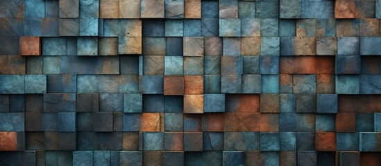 Abstract texture on the tiled wall.