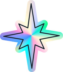 Y2K element. Modern abstract forms, trendy geometric graphic element.Retro futuristic element for design.