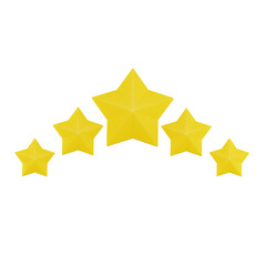 3d golden star