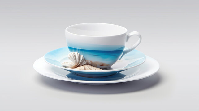 cup of coffee with saucer UHD wallpaper Stock Photographic Image