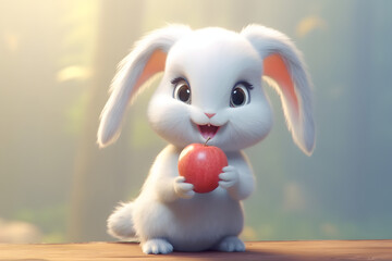 bunny illustration style Made with Generative AI