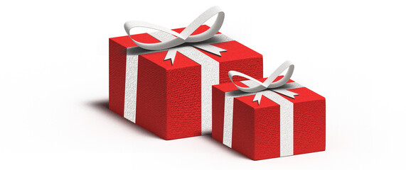 red gift box with ribbon