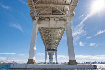 Fototapeta premium よく晴れた日の横浜の景色