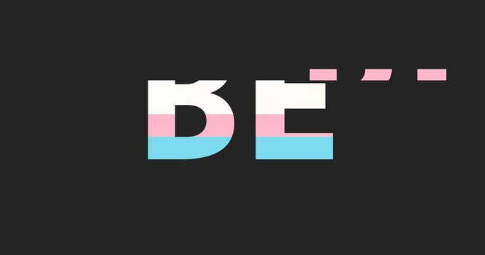 Gender identity LGBTQI community pride symbol icon flag. Be proud of who you are, be you of being transsexual or transgender non-binary, genderqueer person. Trans human rights concept.