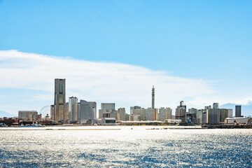 Naklejka premium よく晴れた日の横浜の景色