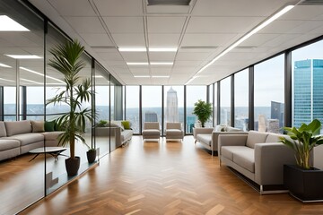 Fototapeta premium modern office interior generated by AI