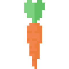 Pixel art carrot icon