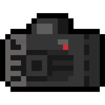 Pixel art cartoon camera icon 2
